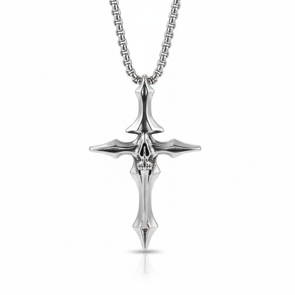 Phantom Skull Cross Pendant