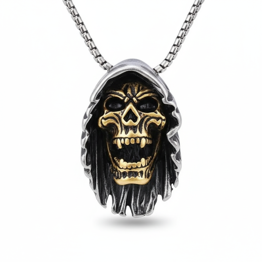 Dark Hood Skull Pendant