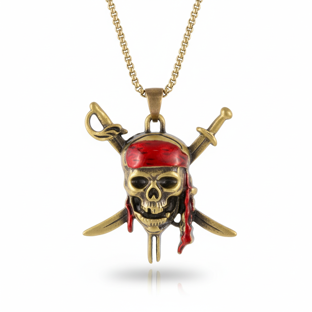 Pirate Skull Swords Pendant